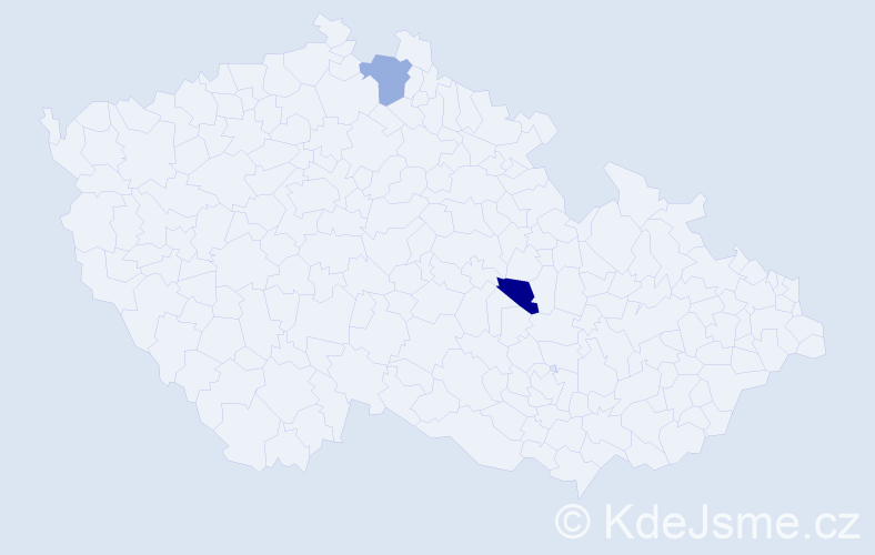 Příjmení: 'Barnoczáková', počet výskytů 2 v celé ČR