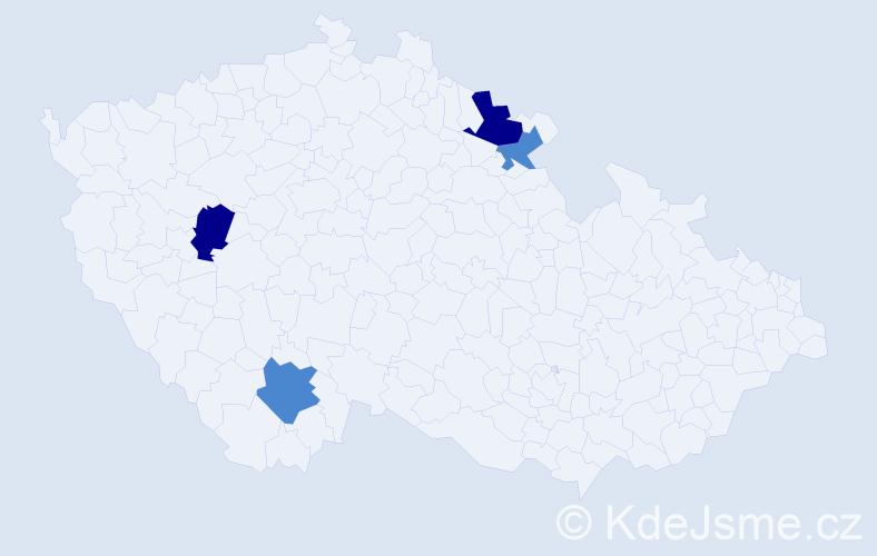 Příjmení: 'Staude', počet výskytů 8 v celé ČR