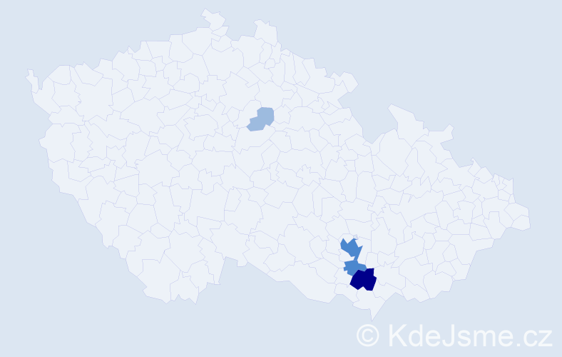 Příjmení: 'Citterbard', počet výskytů 9 v celé ČR