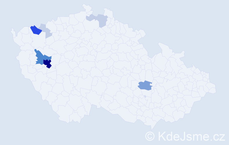 Příjmení: 'Hemzáčková', počet výskytů 29 v celé ČR
