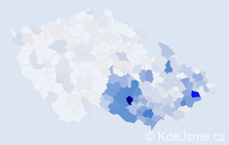 Příjmení: 'Vala', počet výskytů 1720 v celé ČR