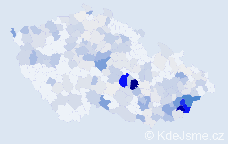 Příjmení: 'Zichová', počet výskytů 992 v celé ČR
