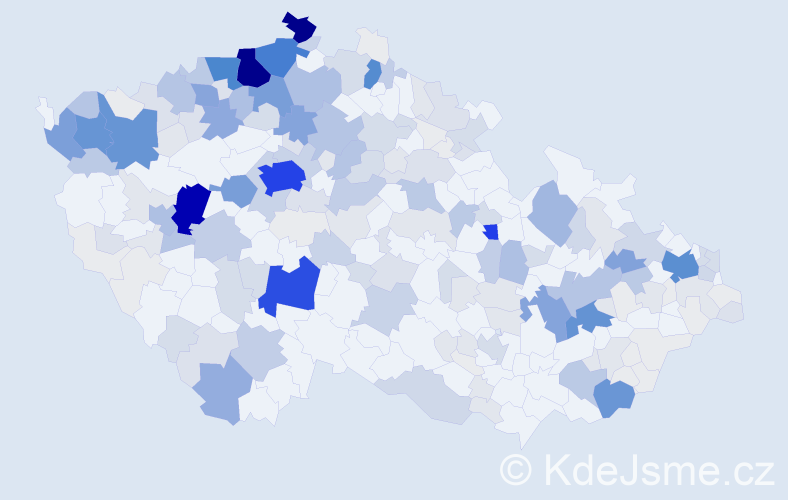 Příjmení: 'Miko', počet výskytů 1183 v celé ČR