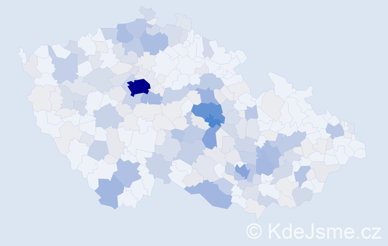 Příjmení: 'Moučka', počet výskytů 790 v celé ČR