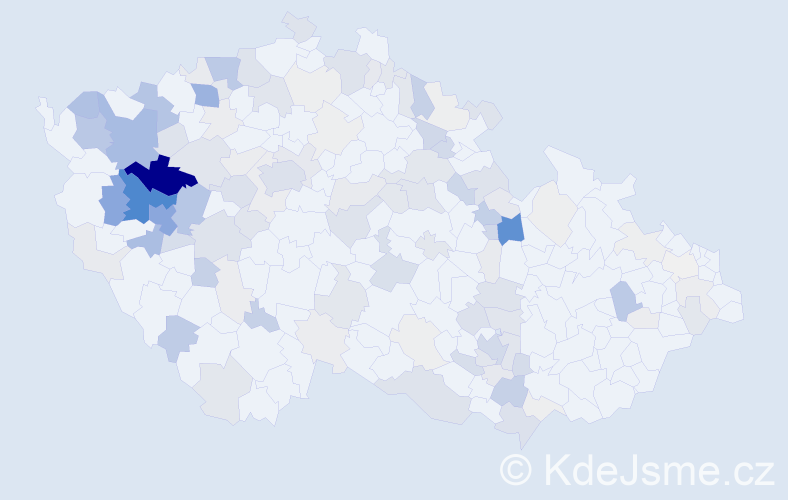Příjmení: 'Hanzlíčková', počet výskytů 456 v celé ČR