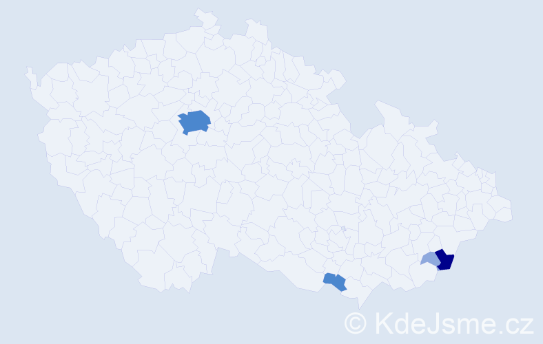 Příjmení: 'Barcůchová', počet výskytů 10 v celé ČR