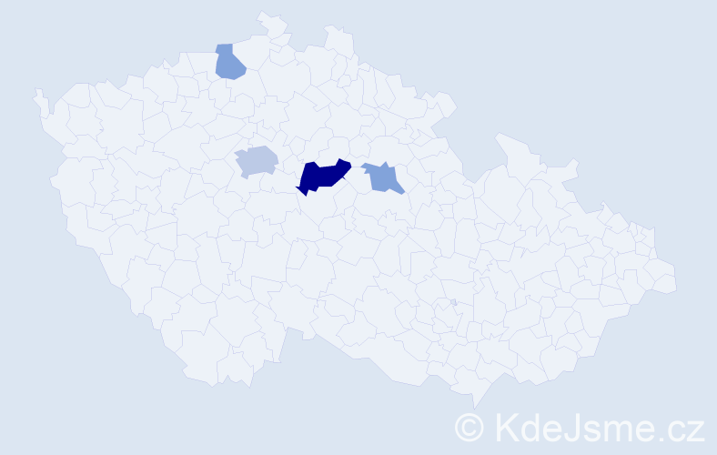 Příjmení: 'Gandalovič', počet výskytů 8 v celé ČR