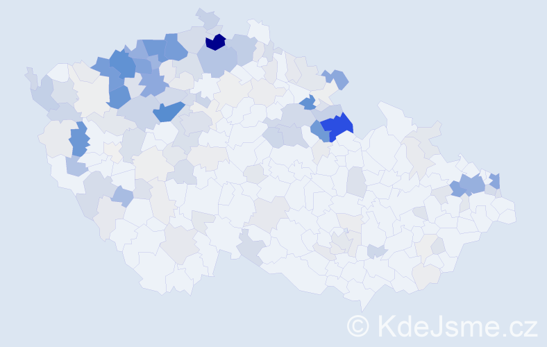 Příjmení: 'Tancoš', počet výskytů 802 v celé ČR