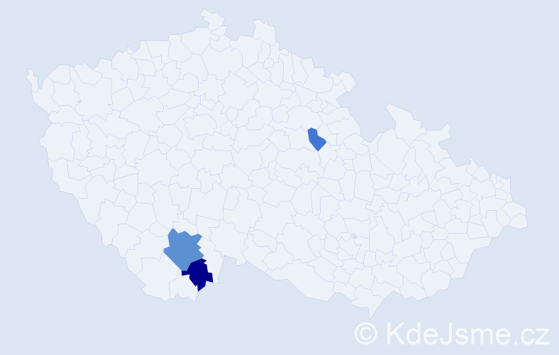 Příjmení: 'Vinzenc', počet výskytů 8 v celé ČR
