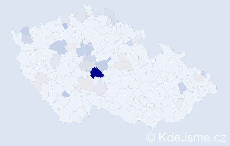Příjmení: 'Kapek', počet výskytů 118 v celé ČR