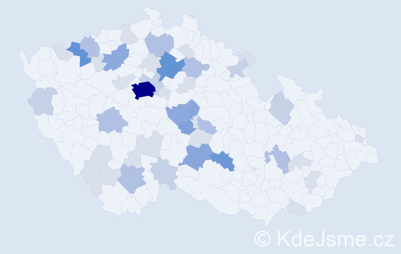 Příjmení: 'Zmrhalová', počet výskytů 127 v celé ČR