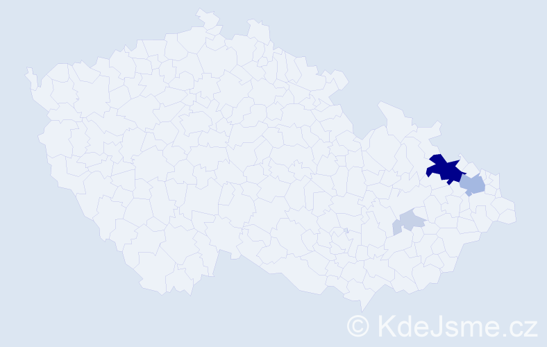 Příjmení: 'Oršová', počet výskytů 19 v celé ČR