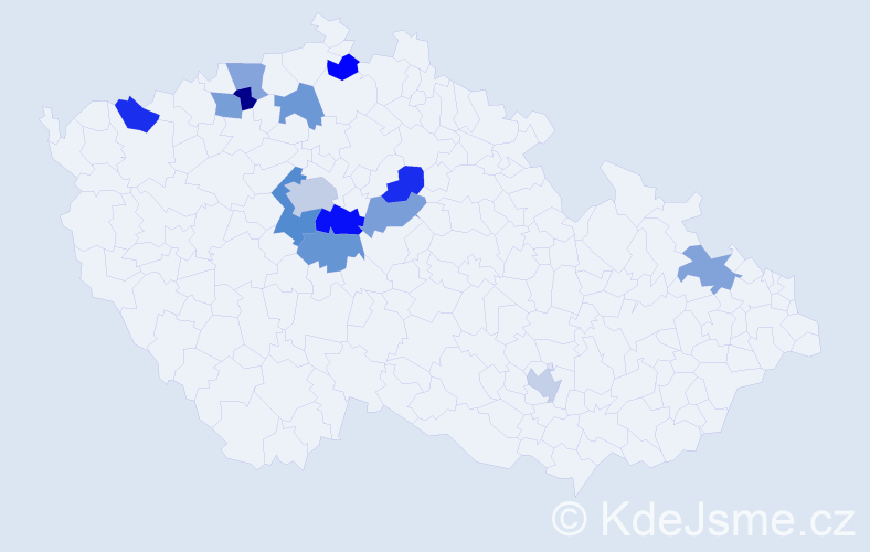 Příjmení: 'Petzoldová', počet výskytů 18 v celé ČR