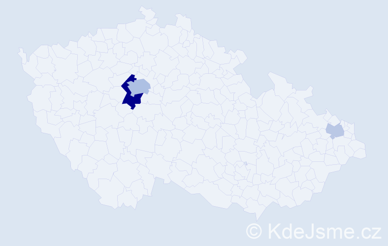 Příjmení: 'Gueye', počet výskytů 9 v celé ČR