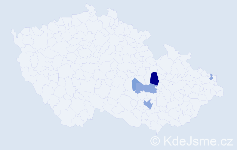 Příjmení: 'Budigová', počet výskytů 22 v celé ČR