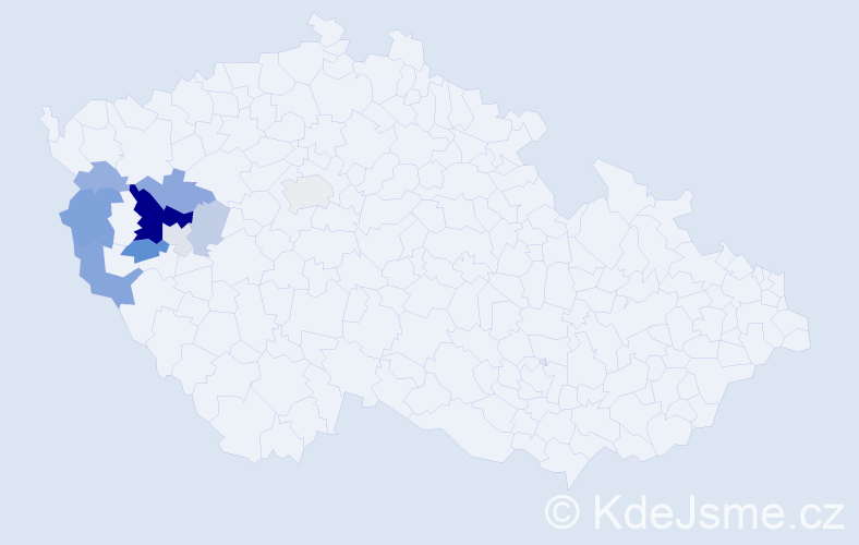 Příjmení: 'Grlák', počet výskytů 23 v celé ČR