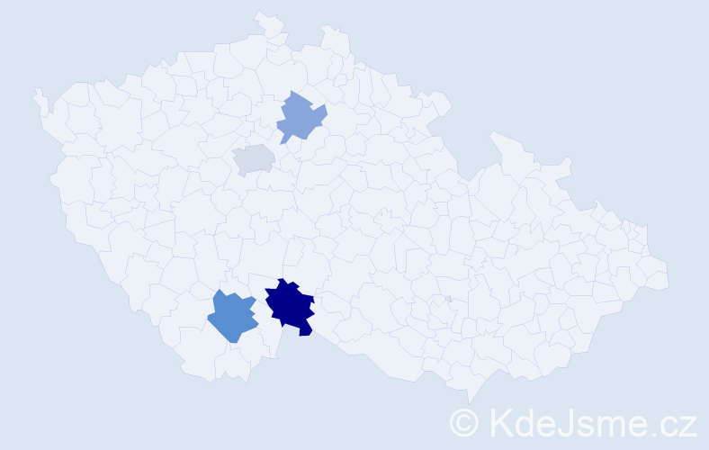 Příjmení: 'Krninská', počet výskytů 16 v celé ČR
