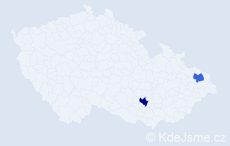 Příjmení: 'Rossié', počet výskytů 3 v celé ČR