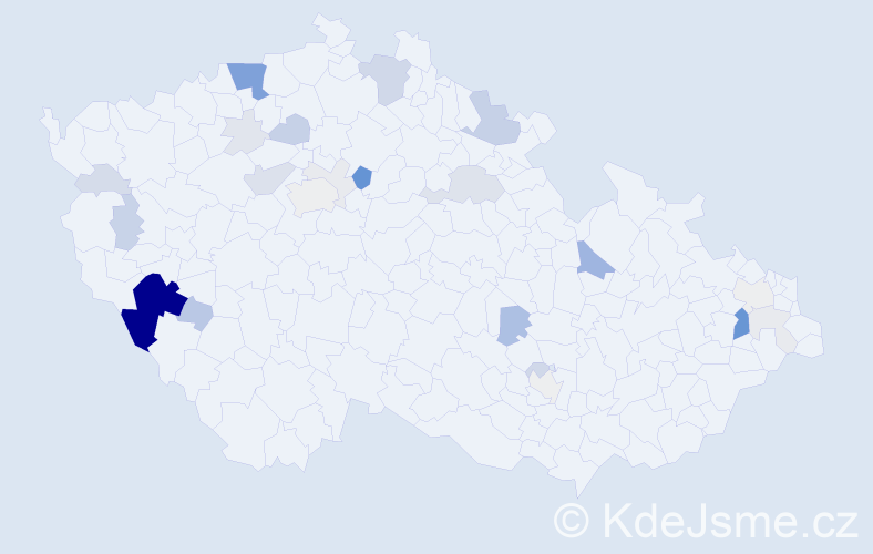 Příjmení: 'Guman', počet výskytů 106 v celé ČR