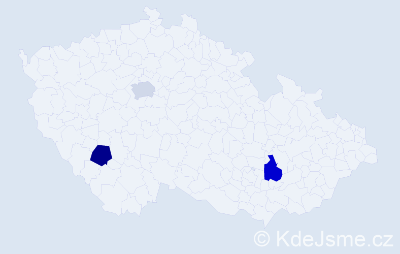 Příjmení: 'Zlepko', počet výskytů 3 v celé ČR