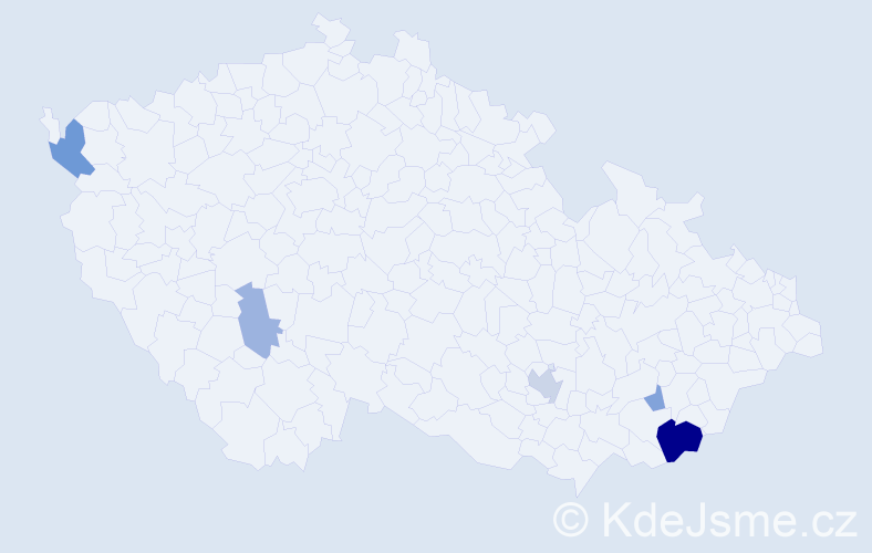 Příjmení: 'Dzuráková', počet výskytů 12 v celé ČR