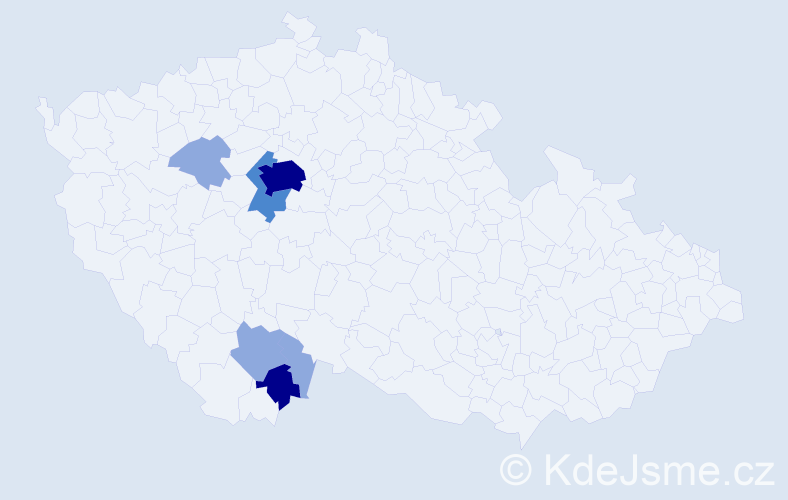 Příjmení: 'Zimmlová', počet výskytů 15 v celé ČR