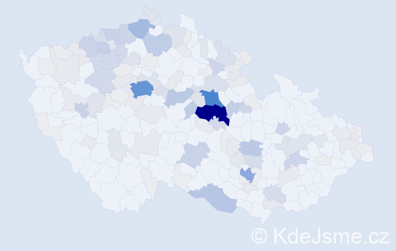 Příjmení: 'Meduna', počet výskytů 579 v celé ČR