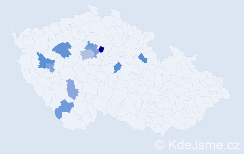 Příjmení: 'Schneiberg', počet výskytů 24 v celé ČR