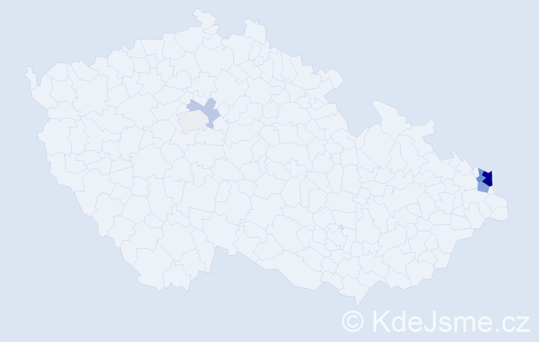 Příjmení: 'Kuboszek', počet výskytů 14 v celé ČR