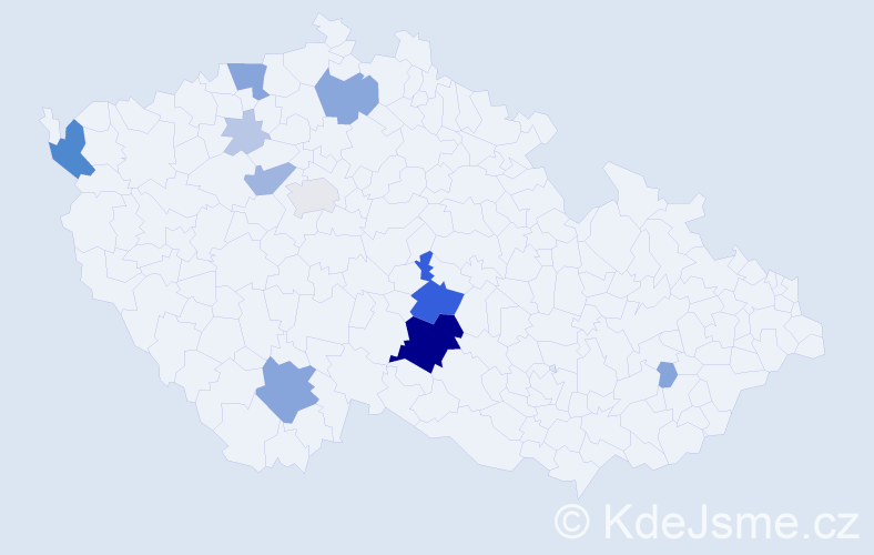 Příjmení: 'Fuitová', počet výskytů 47 v celé ČR