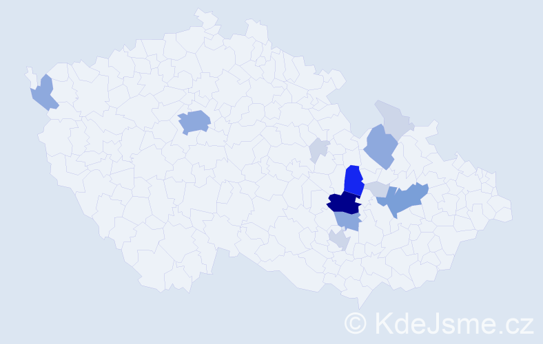 Příjmení: 'Réda', počet výskytů 41 v celé ČR