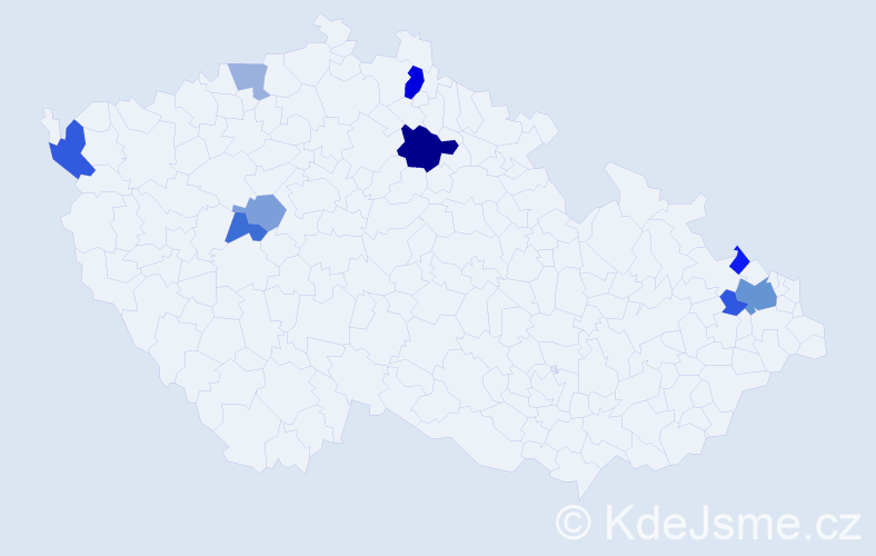 Příjmení: 'Arlet', počet výskytů 18 v celé ČR