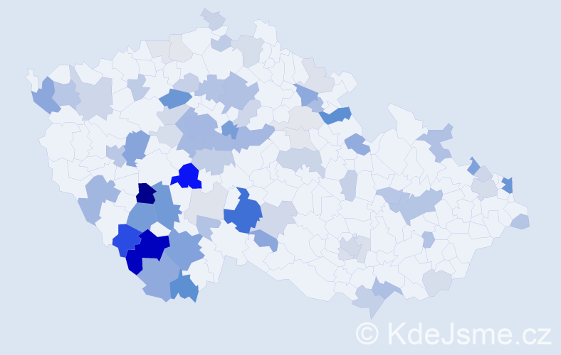 Příjmení: 'Kurz', počet výskytů 217 v celé ČR