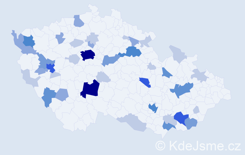 Příjmení: 'Roch', počet výskytů 110 v celé ČR