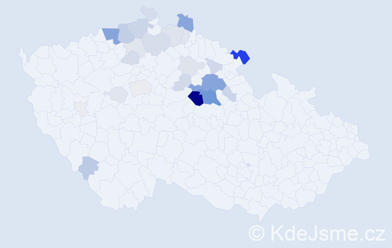 Příjmení: 'Panchartková', počet výskytů 90 v celé ČR