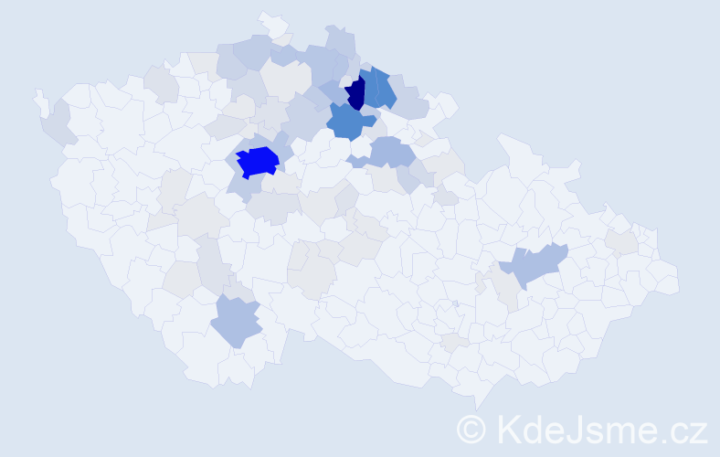 Příjmení: 'Kobrlová', počet výskytů 316 v celé ČR