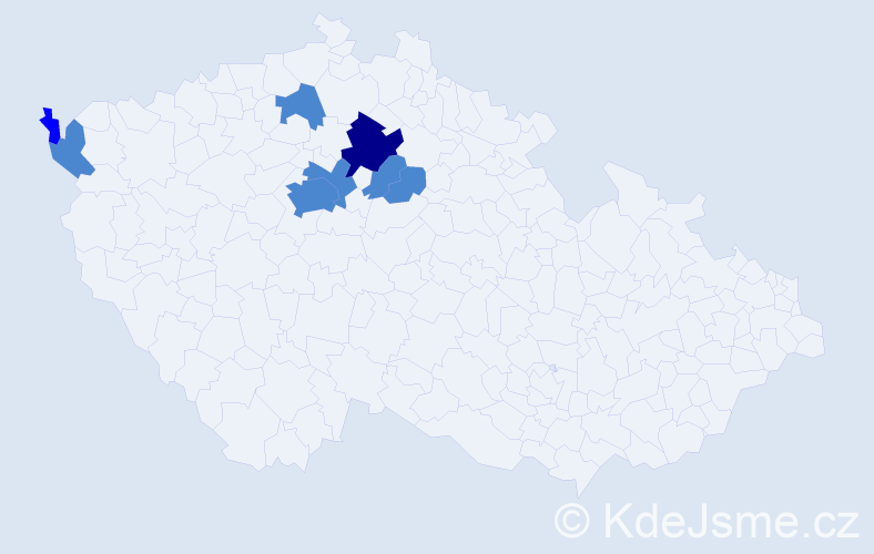 Příjmení: 'Demjanič', počet výskytů 11 v celé ČR