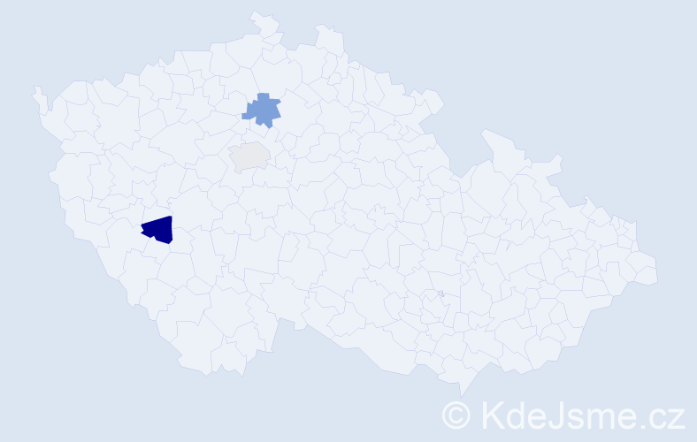 Příjmení: 'Diesel', počet výskytů 3 v celé ČR