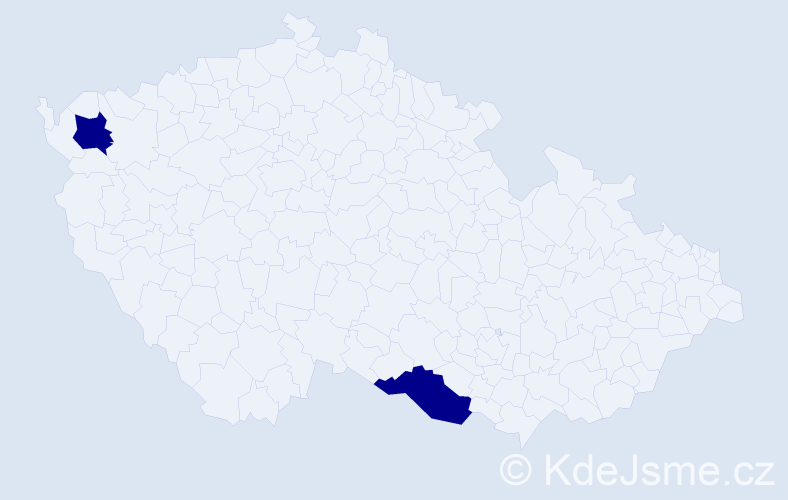 Příjmení: 'Dovičenková', počet výskytů 2 v celé ČR