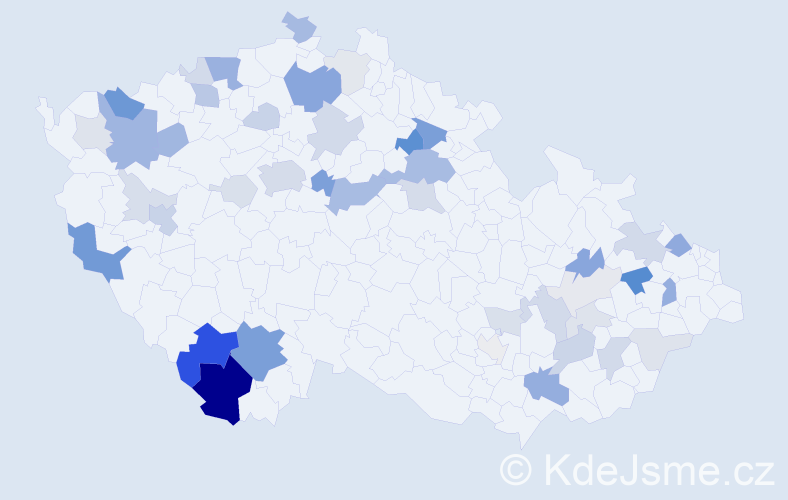 Příjmení: 'Kneiflová', počet výskytů 143 v celé ČR