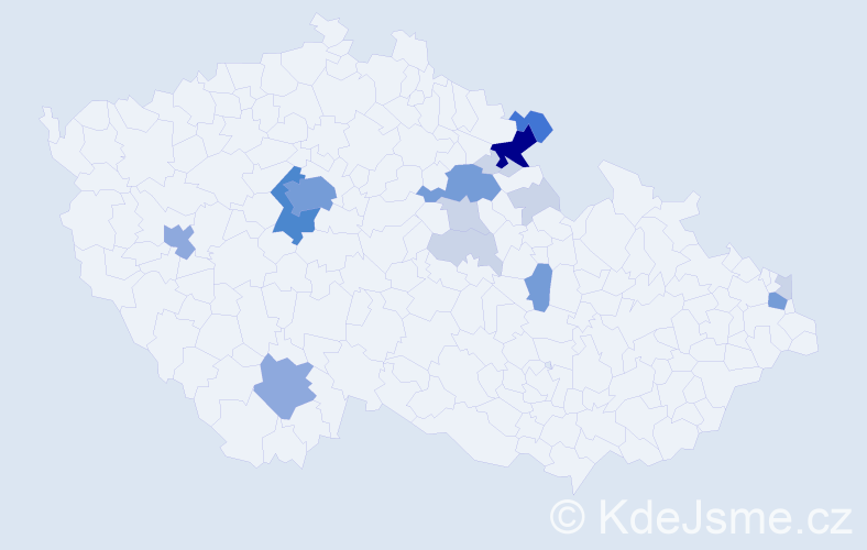 Příjmení: 'Vančák', počet výskytů 52 v celé ČR