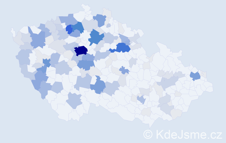 Příjmení: 'Volák', počet výskytů 526 v celé ČR