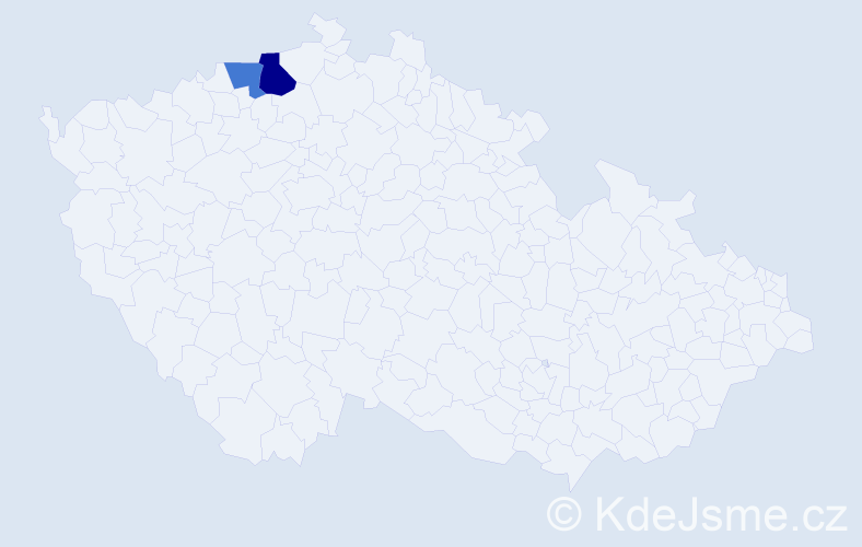 Příjmení: 'Belovová', počet výskytů 3 v celé ČR