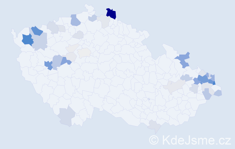 Příjmení: 'Bajger', počet výskytů 244 v celé ČR