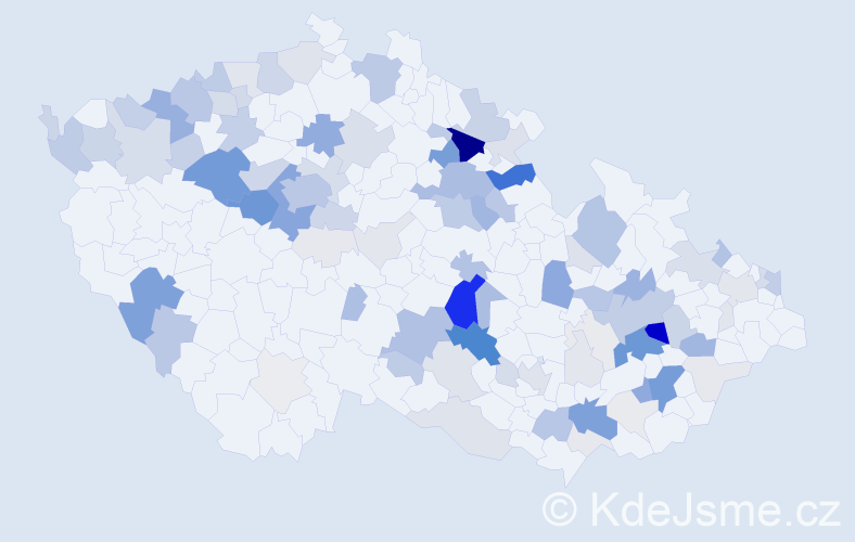 Příjmení: 'Kotíková', počet výskytů 425 v celé ČR