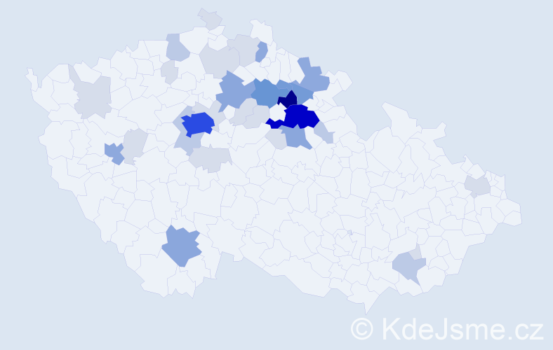 Příjmení: 'Nálevka', počet výskytů 109 v celé ČR