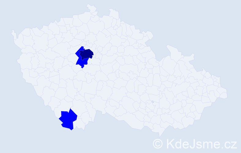 Příjmení: 'Mučička', počet výskytů 4 v celé ČR