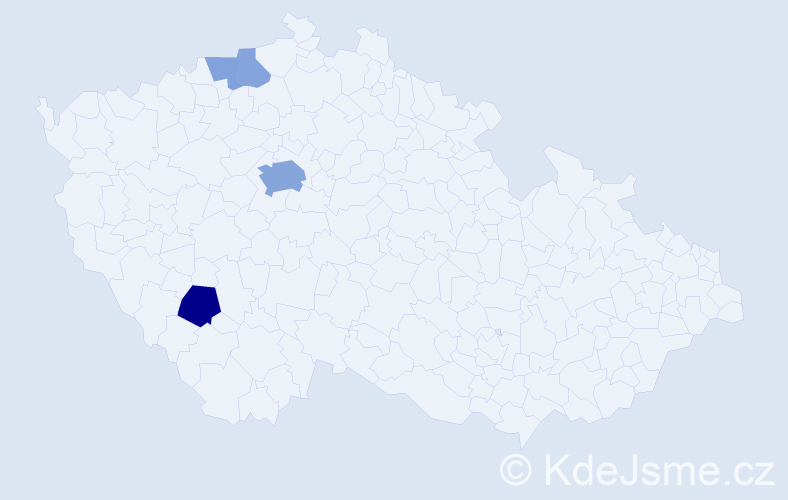 Příjmení: 'Johansen', počet výskytů 11 v celé ČR