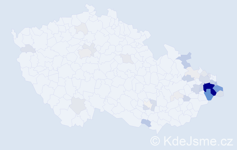 Příjmení: 'Koloničný', počet výskytů 163 v celé ČR
