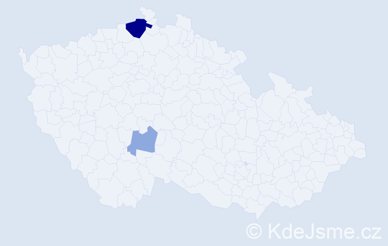 Příjmení: 'Počepka', počet výskytů 7 v celé ČR